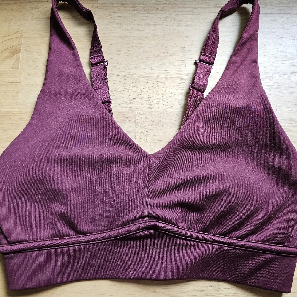 Fabletics Purple Intimates Bra with Adjustable Straps